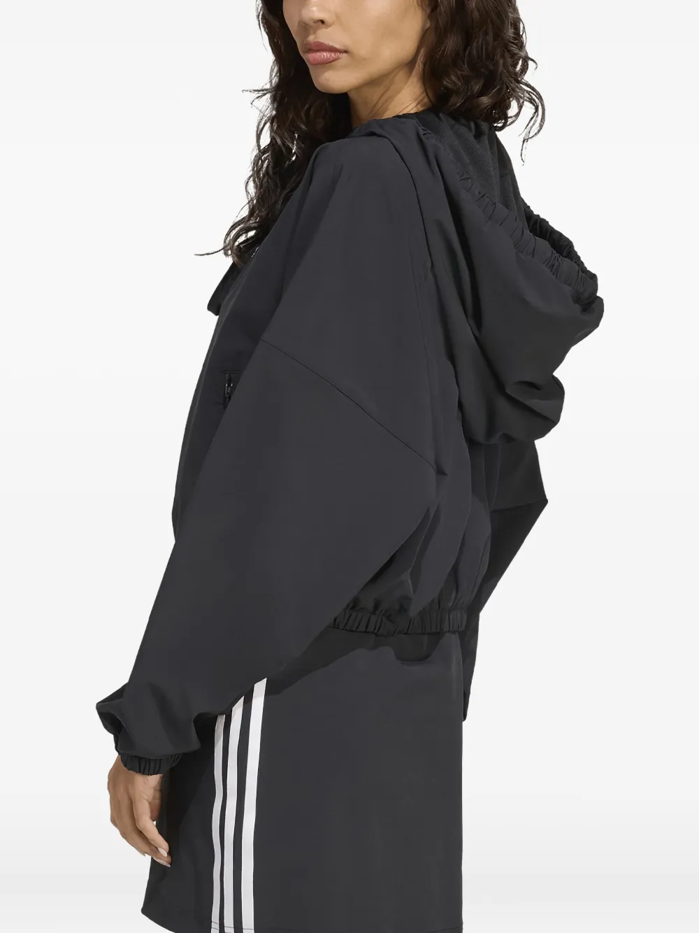 Adidas three-stripes drawstring hoodie - Zwart