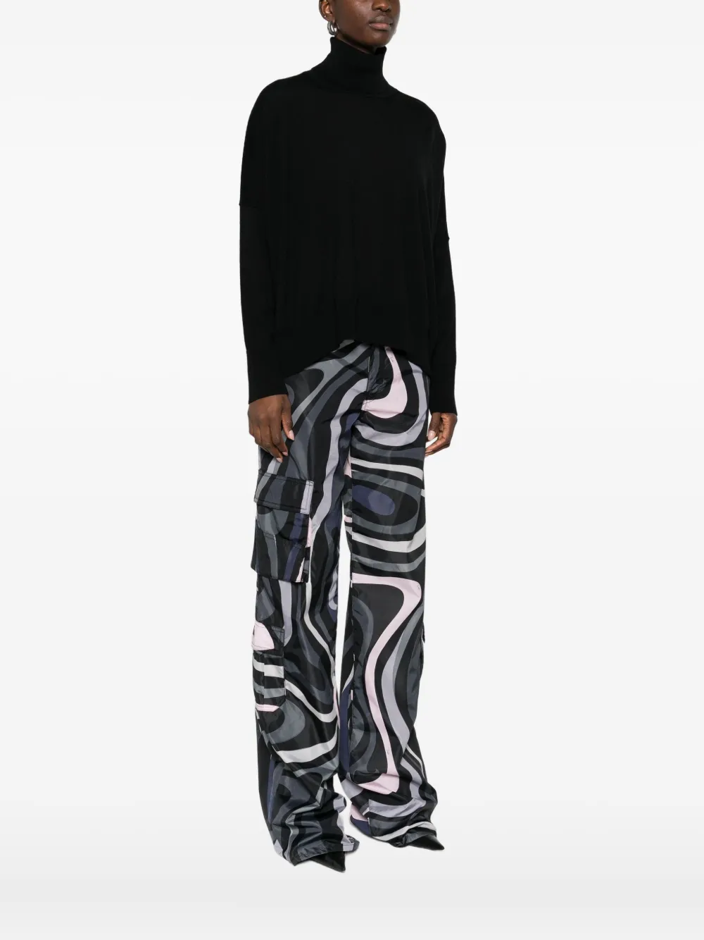 Laboratorio Capri Roll-neck Knitted Sweater In Multi