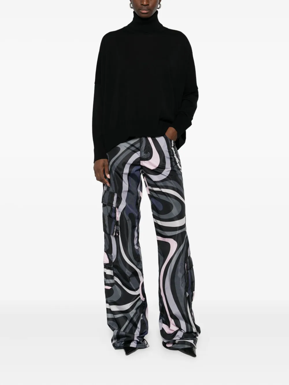 Laboratorio Capri Roll-neck Knitted Sweater In Multi