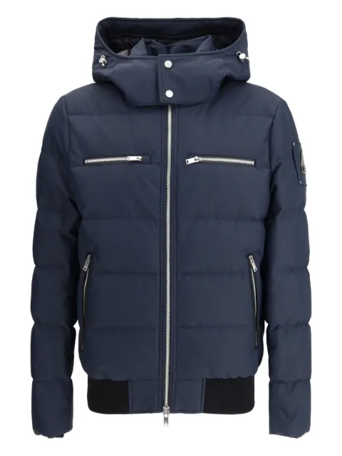 Moose Knuckles hooded zip bomber jacket