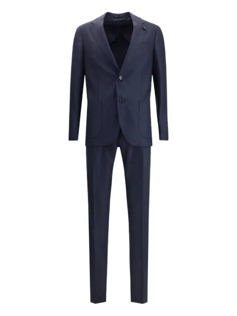 Lardini checked single-breasted suit