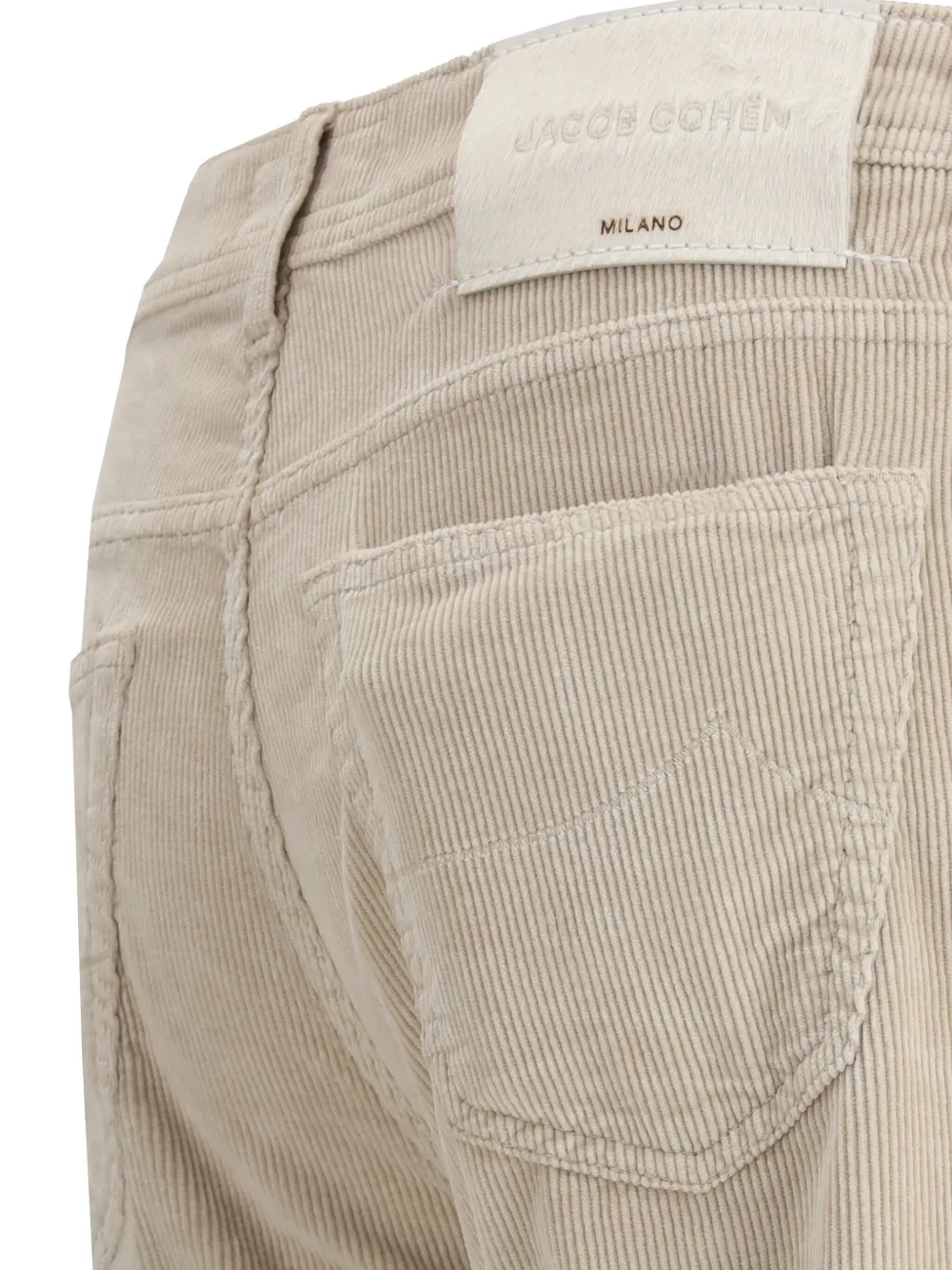Jacob Cohen Five-pocket Corduroy Trousers In Neutral