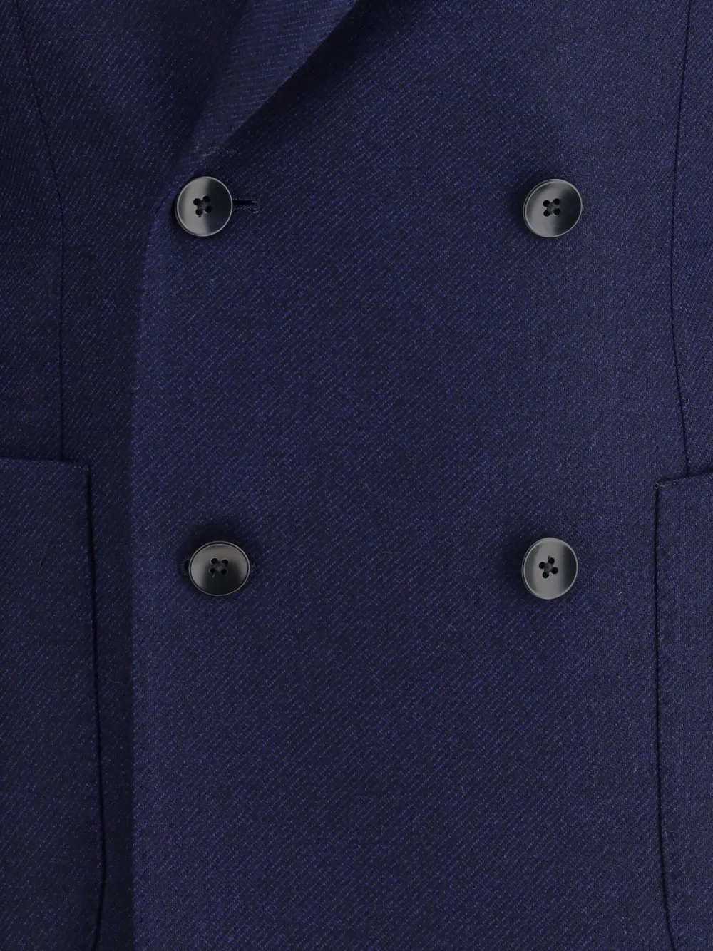 Gi Capri Double-breasted Jacket In Virgin Wool In Blue