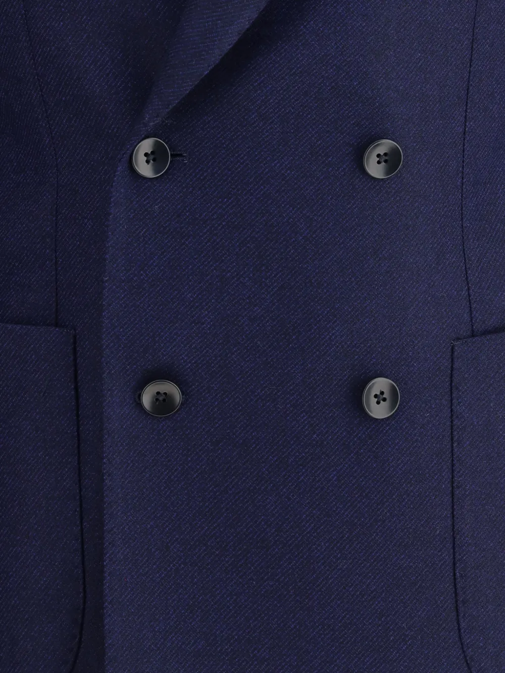 Gi Capri Double-breasted Jacket In Virgin Wool In Blue
