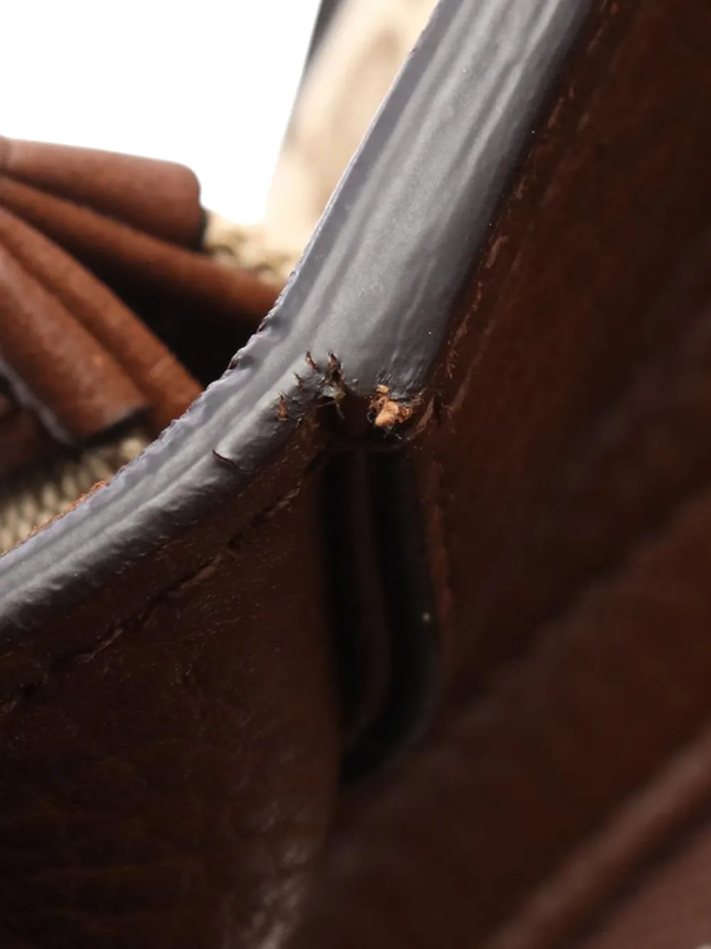Pre-owned Gucci 2000-2015 Gg Canvas Ramble Layered Satchel In Brown