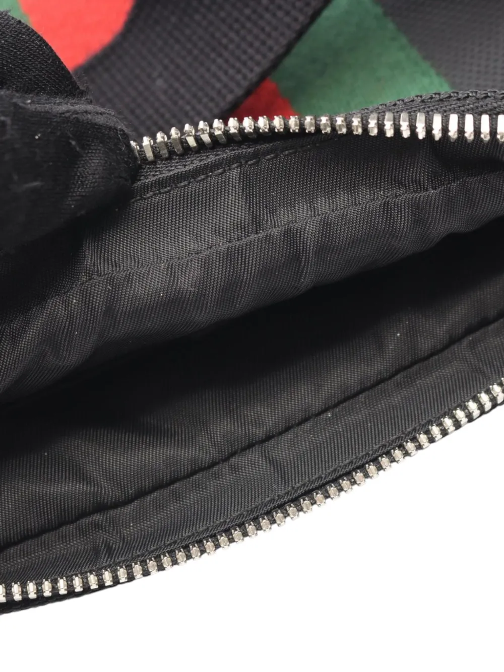 Pre-owned Gucci 2016-2025 Canvas Techno Web Belt Bag In Black