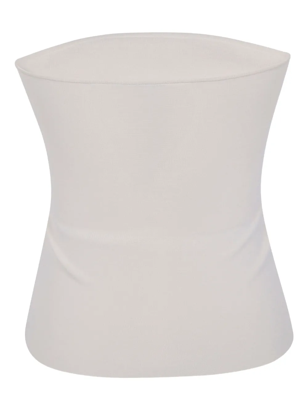 Entire Studios Ribbed-knit Strapless Top In Neutral
