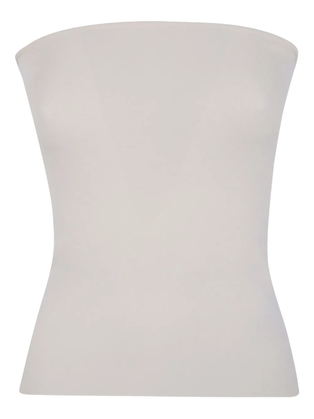 Entire Studios Ribbed-knit Strapless Top In Neutral
