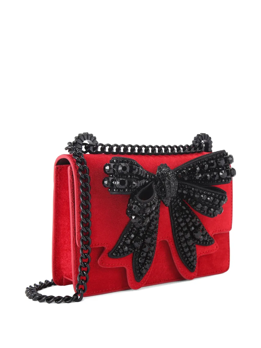 Kurt Geiger Small Bow Shoreditch Shoulder Bag In Red