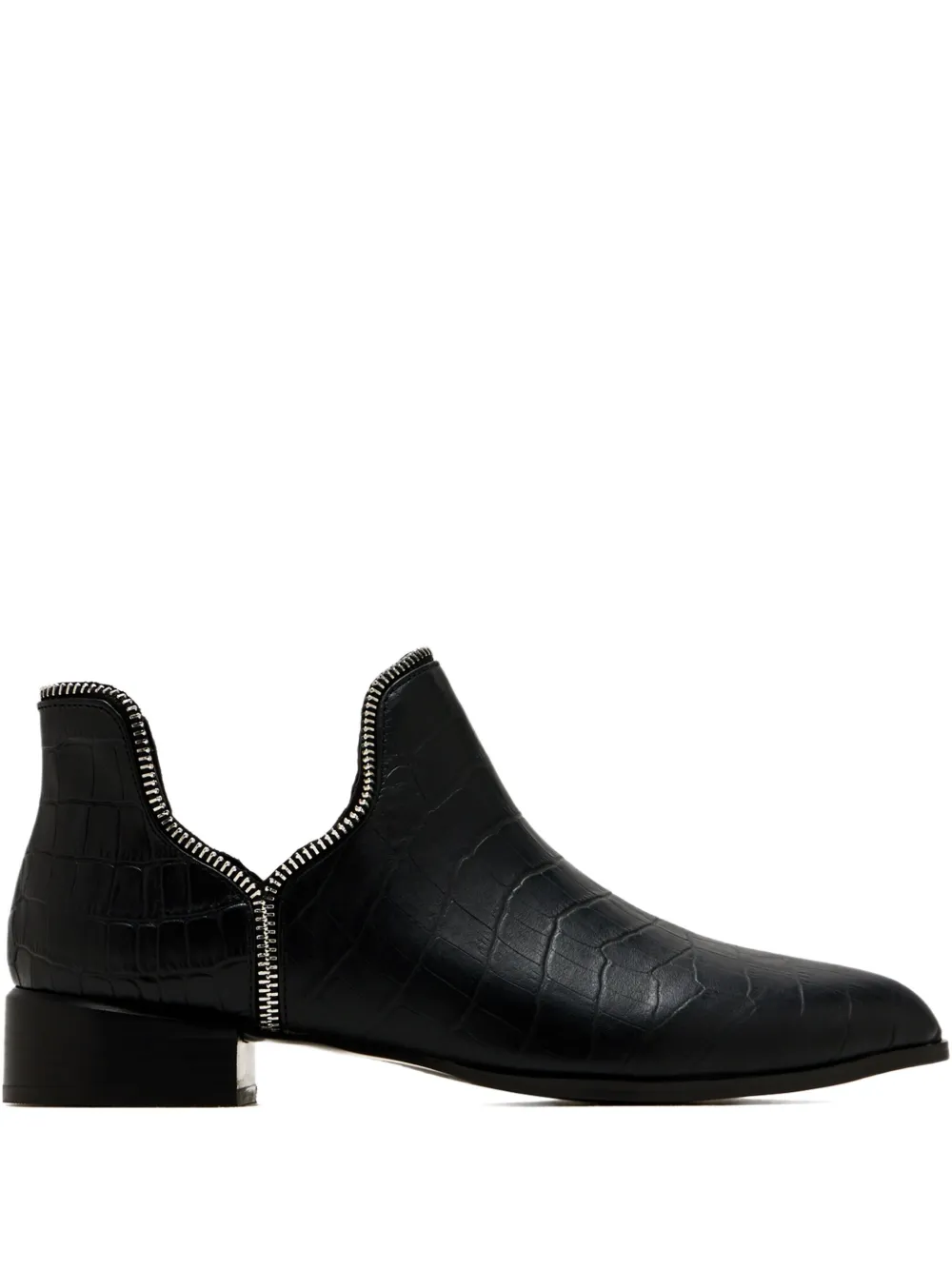 Senso Crocodile-effect Boots In Black