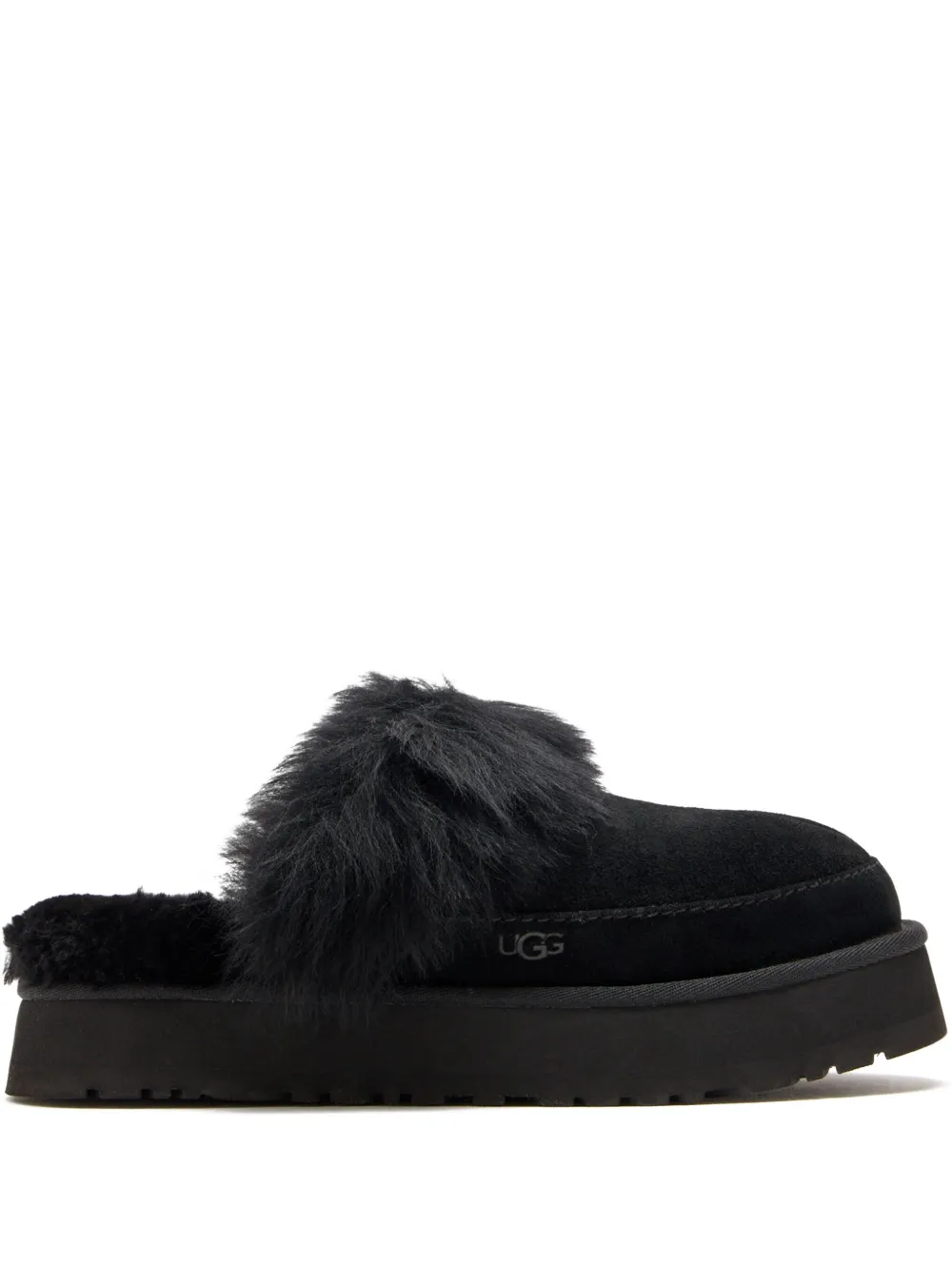 Ugg Disquette Chalet Suede Slippers In Black