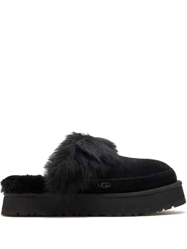 UGG Disquette Chalet Suede Slippers Black FARFETCH