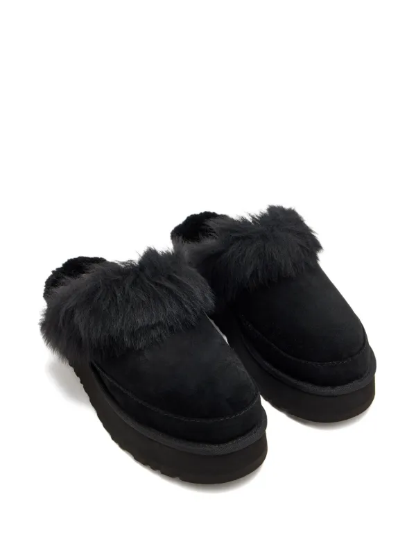 UGG Disquette Chalet Suede Slippers | Black | FARFETCH