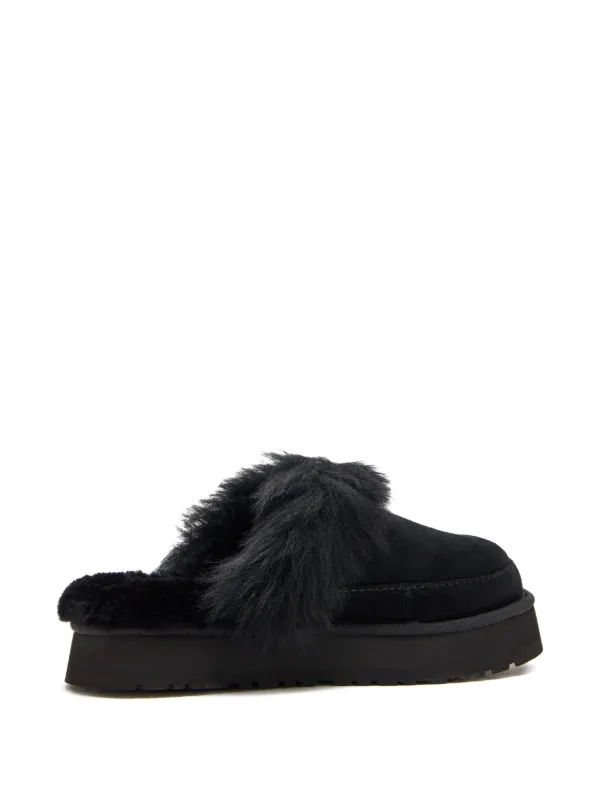 UGG Disquette Chalet Suede Slippers | Black | FARFETCH