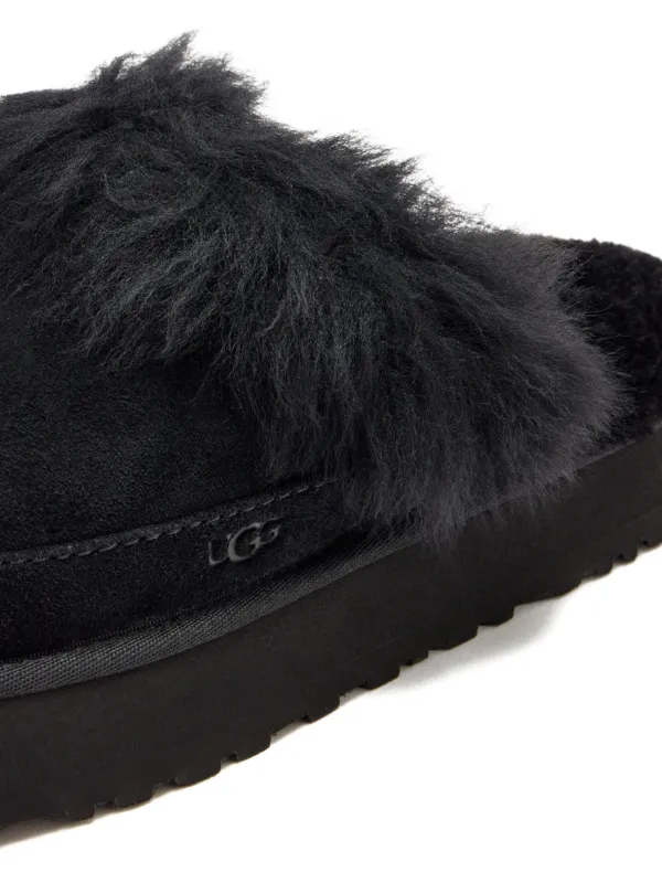 UGG Disquette Chalet Suede Slippers | Black | FARFETCH
