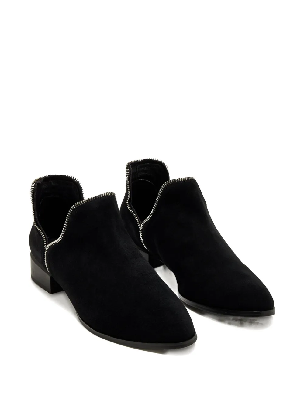 Senso Zip-detail Suede Boots In Black