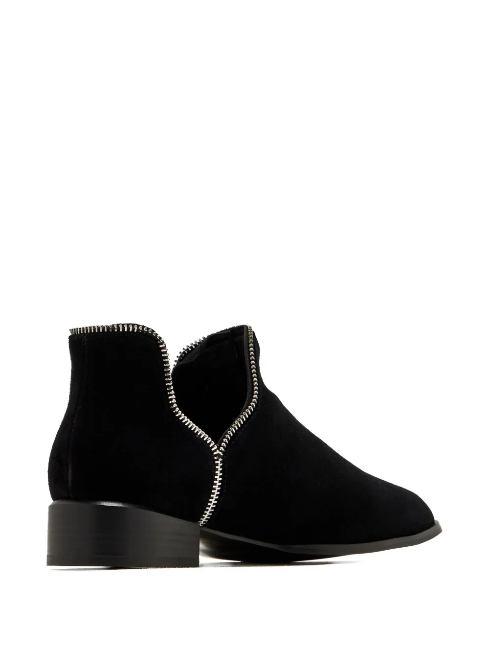 Senso Zip-detail Suede Boots In Black
