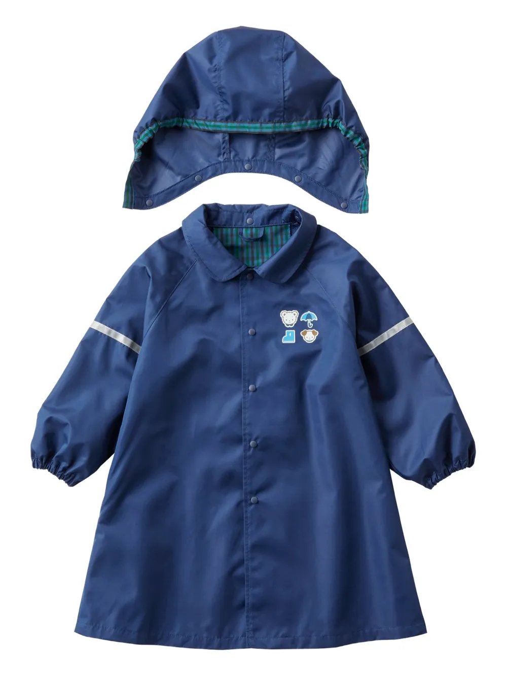 familiar Regenjas met capuchon Blauw