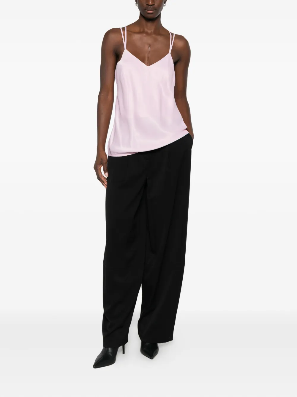 Twinset Crossover-strap Tank Top In Neutral
