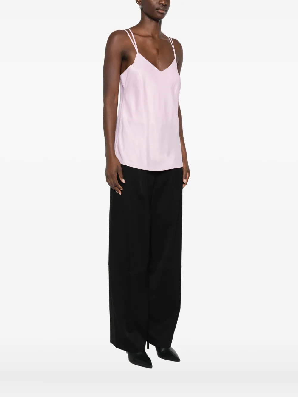 Twinset Crossover-strap Tank Top In Neutral