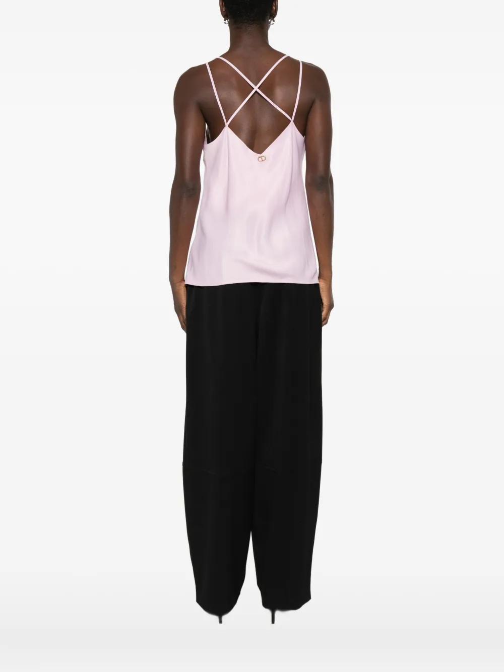 Twinset Crossover-strap Tank Top In Neutral