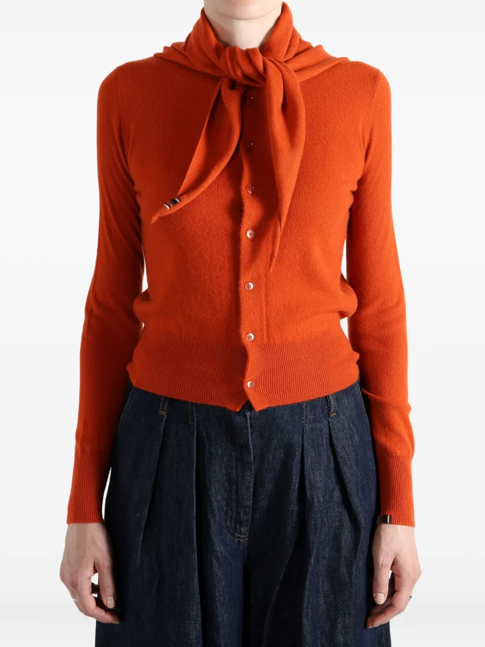 Extreme Cashmere Knotted Scarf In Brown