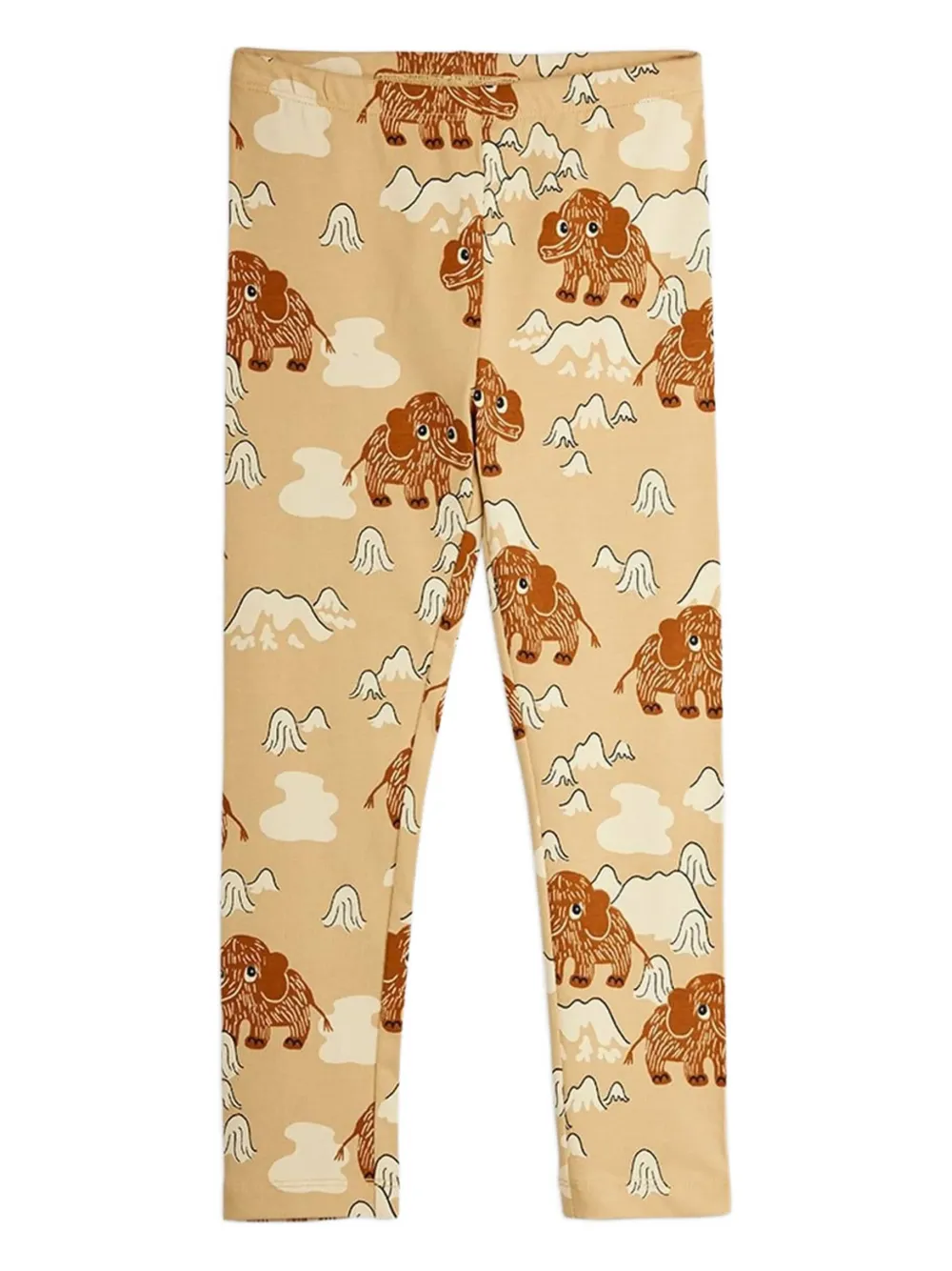 Mini Rodini mammoth-print leggings - Toni neutri