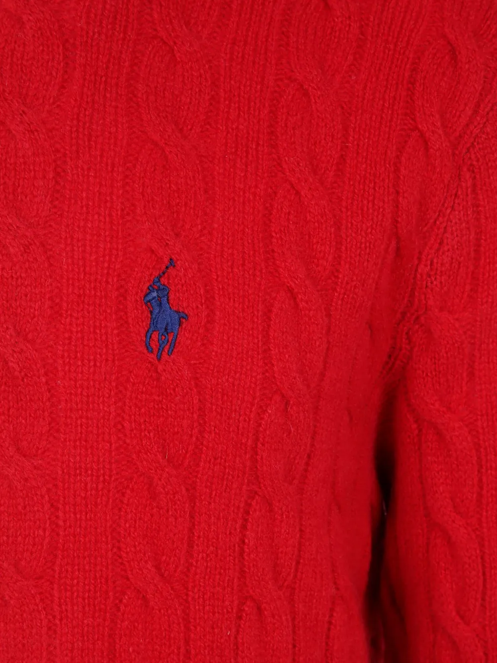 Polo Ralph Lauren Kabelgebreide trui met logo Rood
