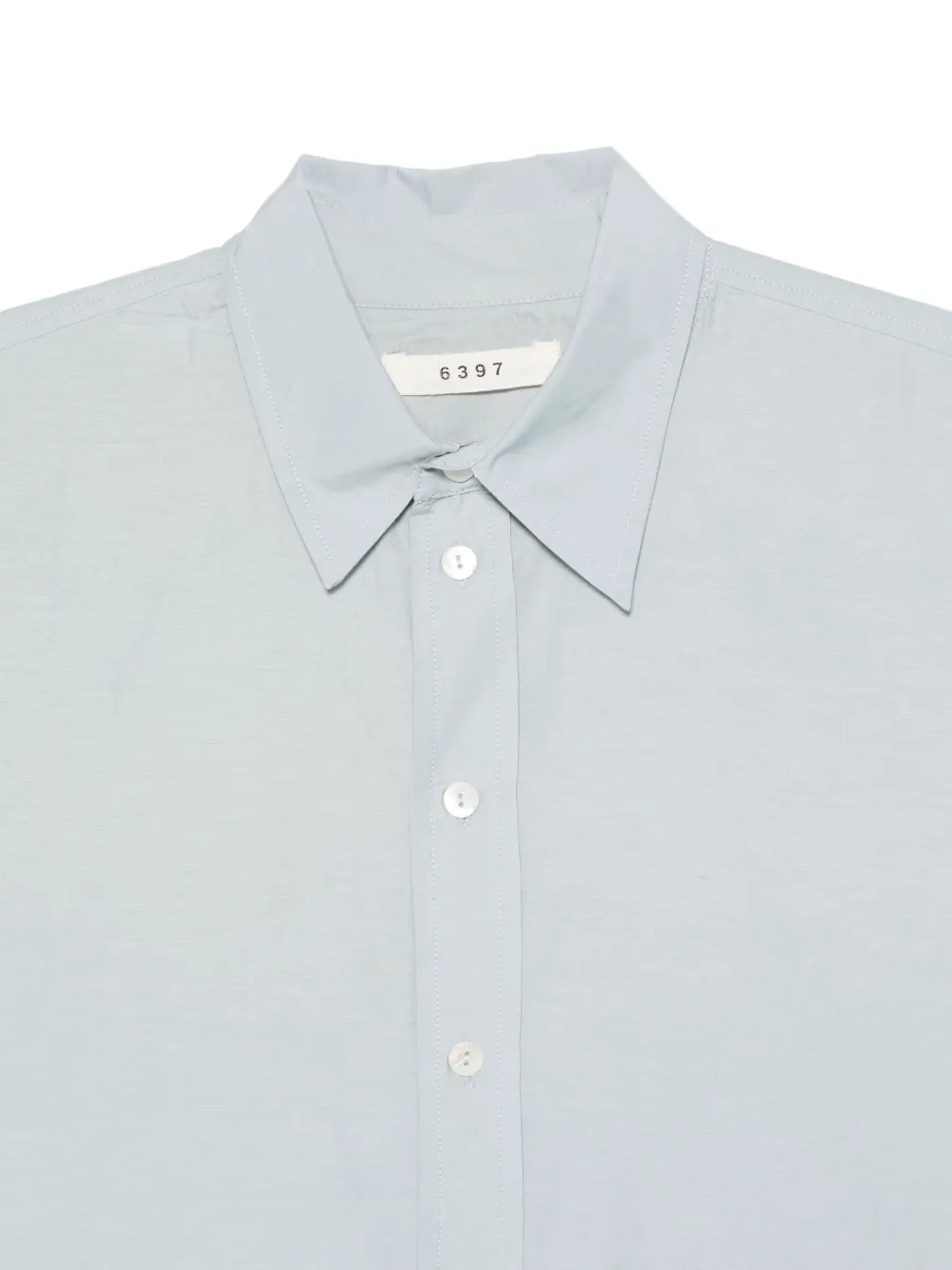  6397 Button-up Poplin Shirt - Blue 