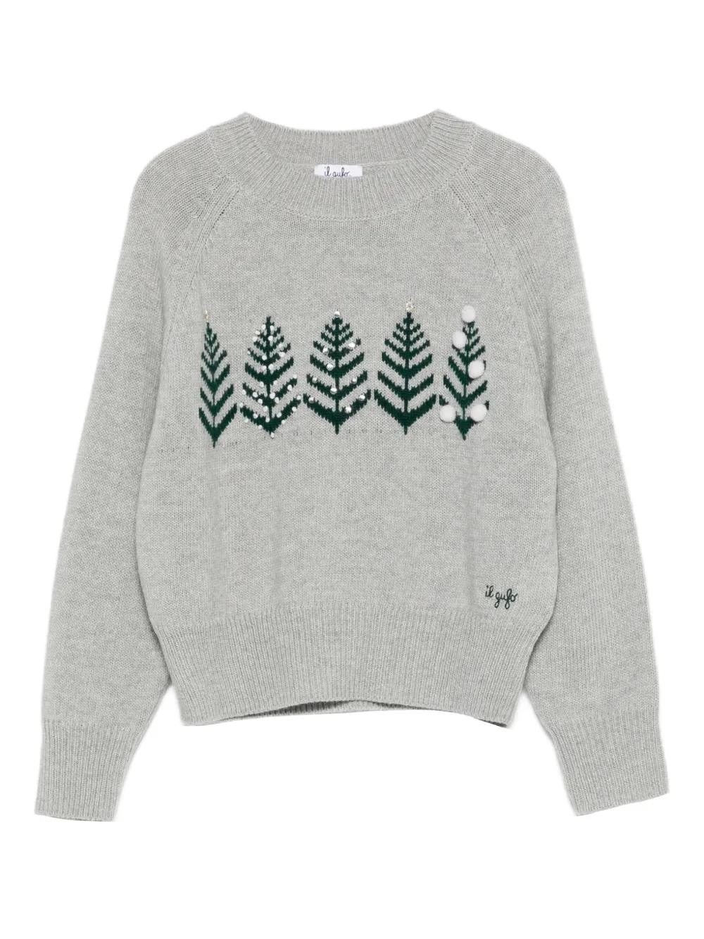 Il Gufo tree-intarsia sweatshirt | Grey | Image 1