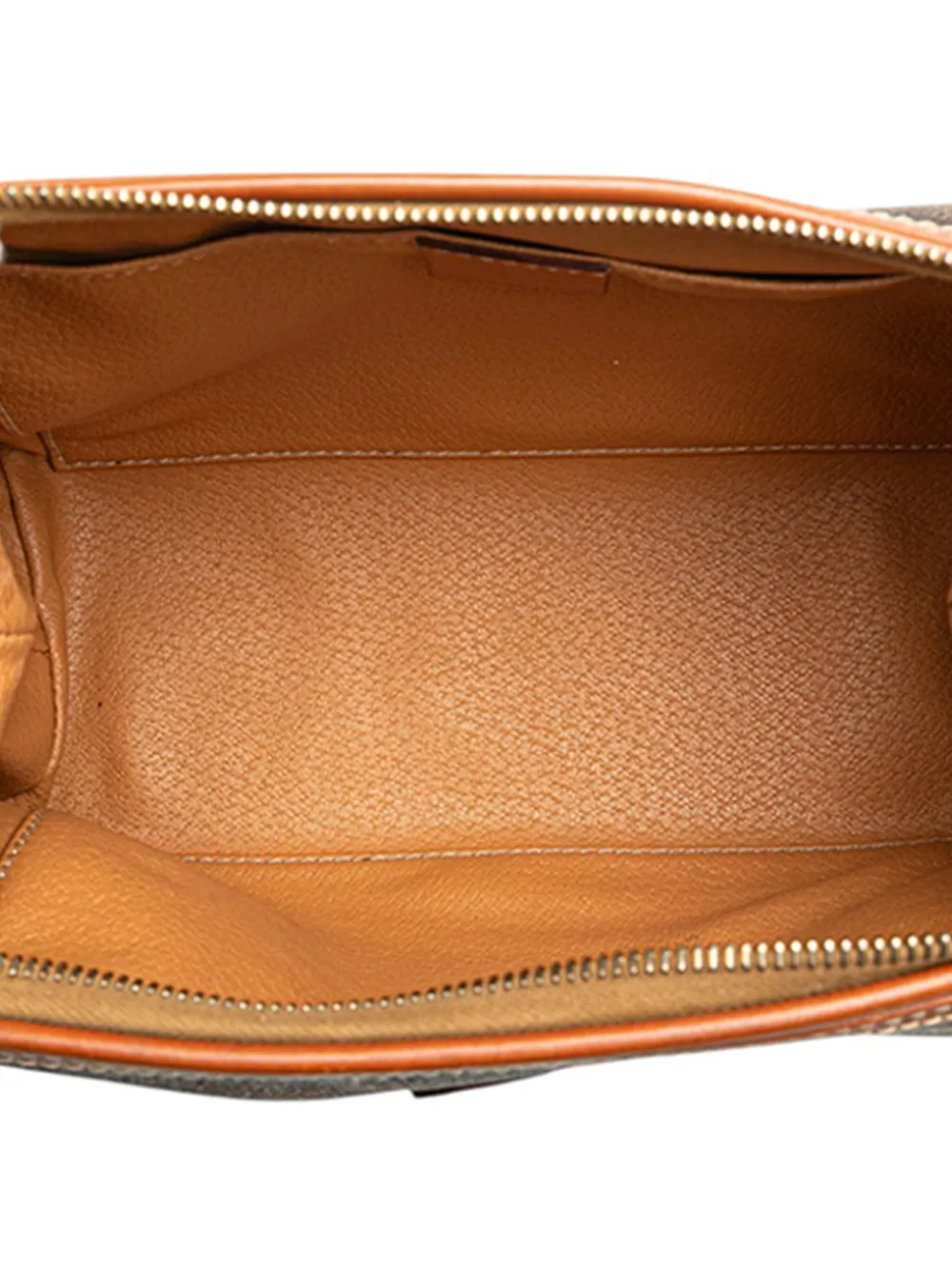 Pre-owned Celine 1998 Macadam Coated Canvas Pouch In Brown