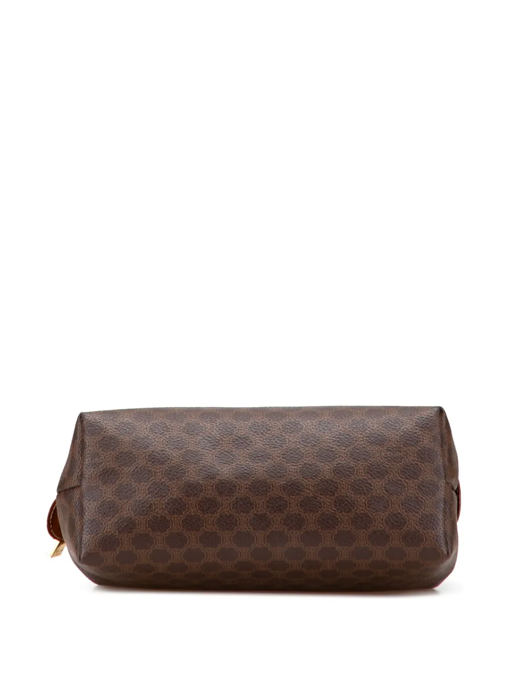 Pre-owned Celine 1998 Macadam Coated Canvas Pouch In Brown