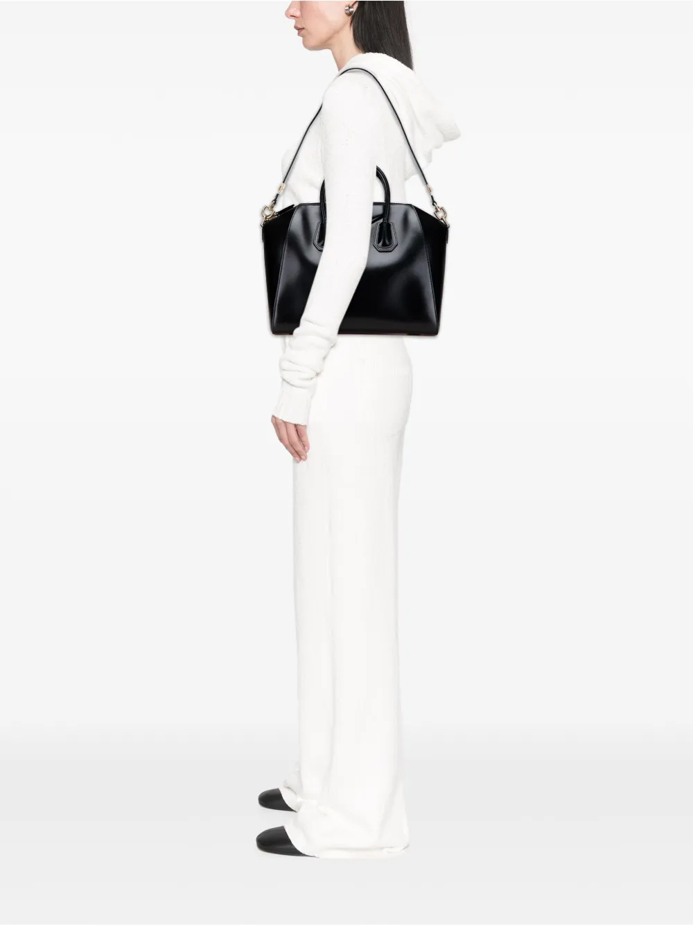 Pre-owned Givenchy 2013 Medium Calfskin Antigona Satchel In Black