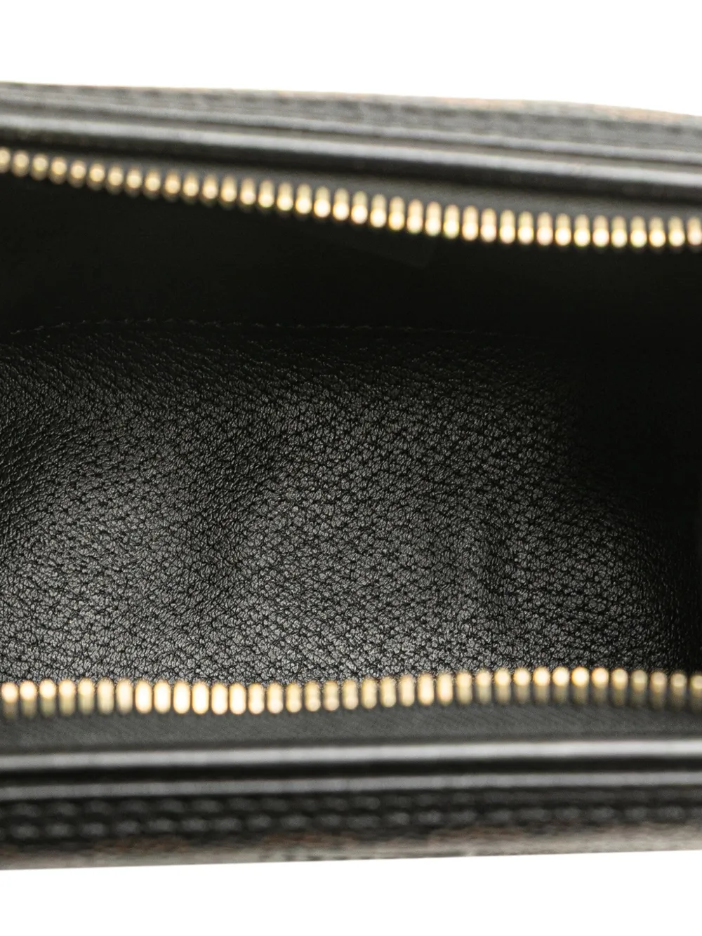 Pre-owned Celine 1998 Macadam Coated Canvas Cosmetic Pouch In Brown
