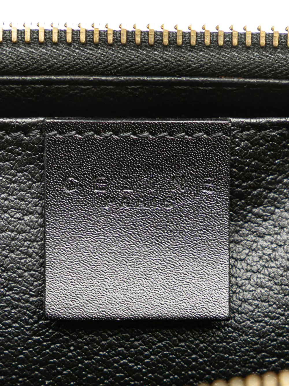 Pre-owned Celine 1998 Macadam Coated Canvas Cosmetic Pouch In Brown