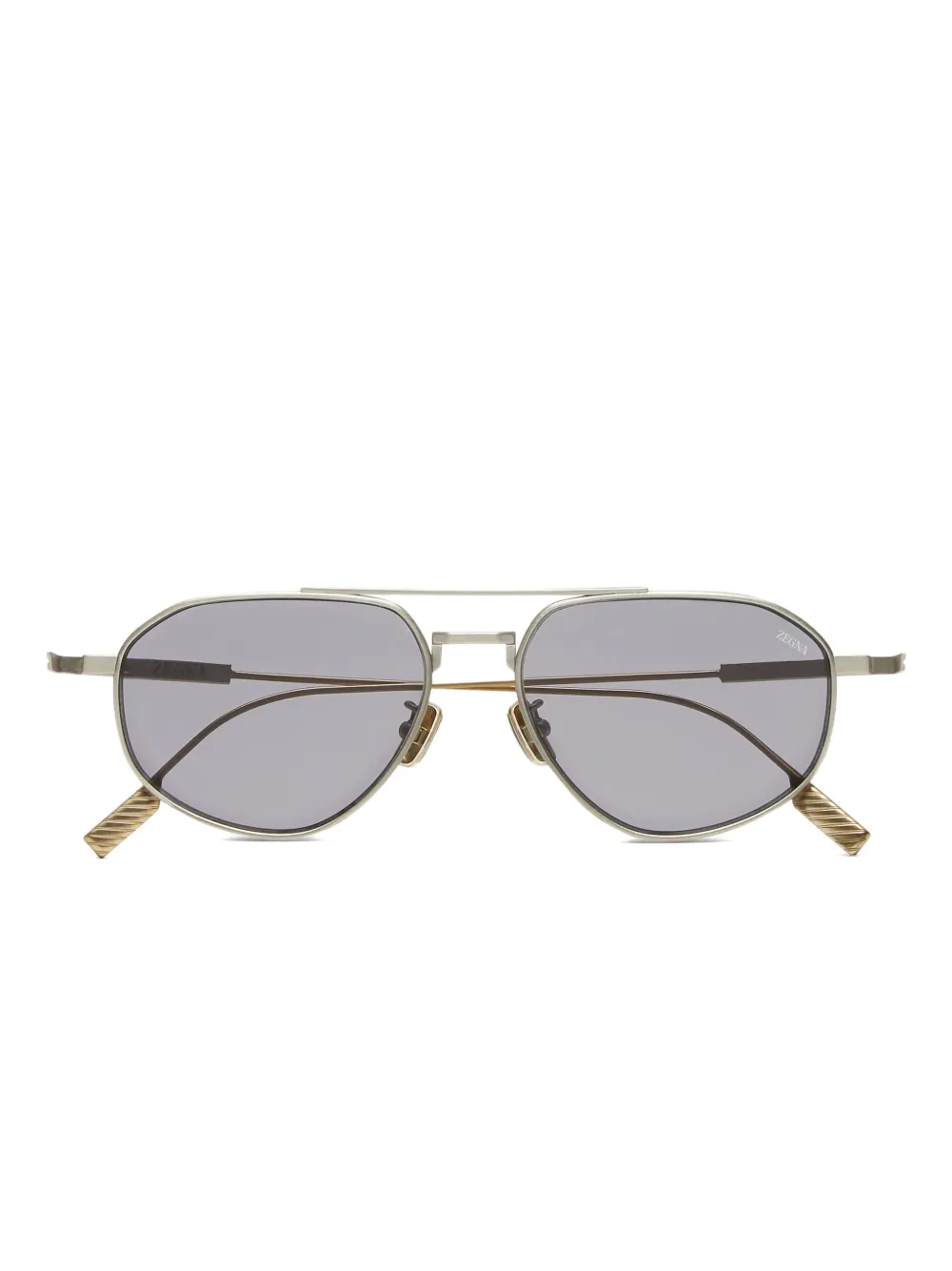Zegna pilot-frame sunglasses | Silver | Image 1
