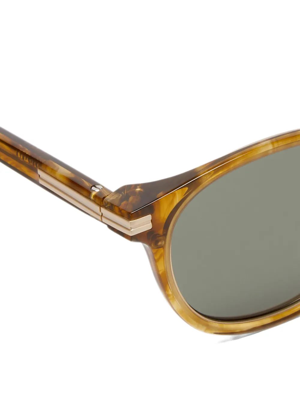 Zegna Zonnebril met rond montuur Bruin