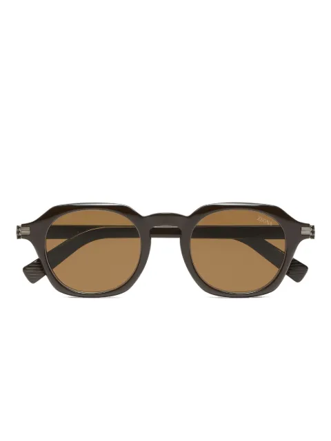 Zegna lunettes de soleil à monture ronde