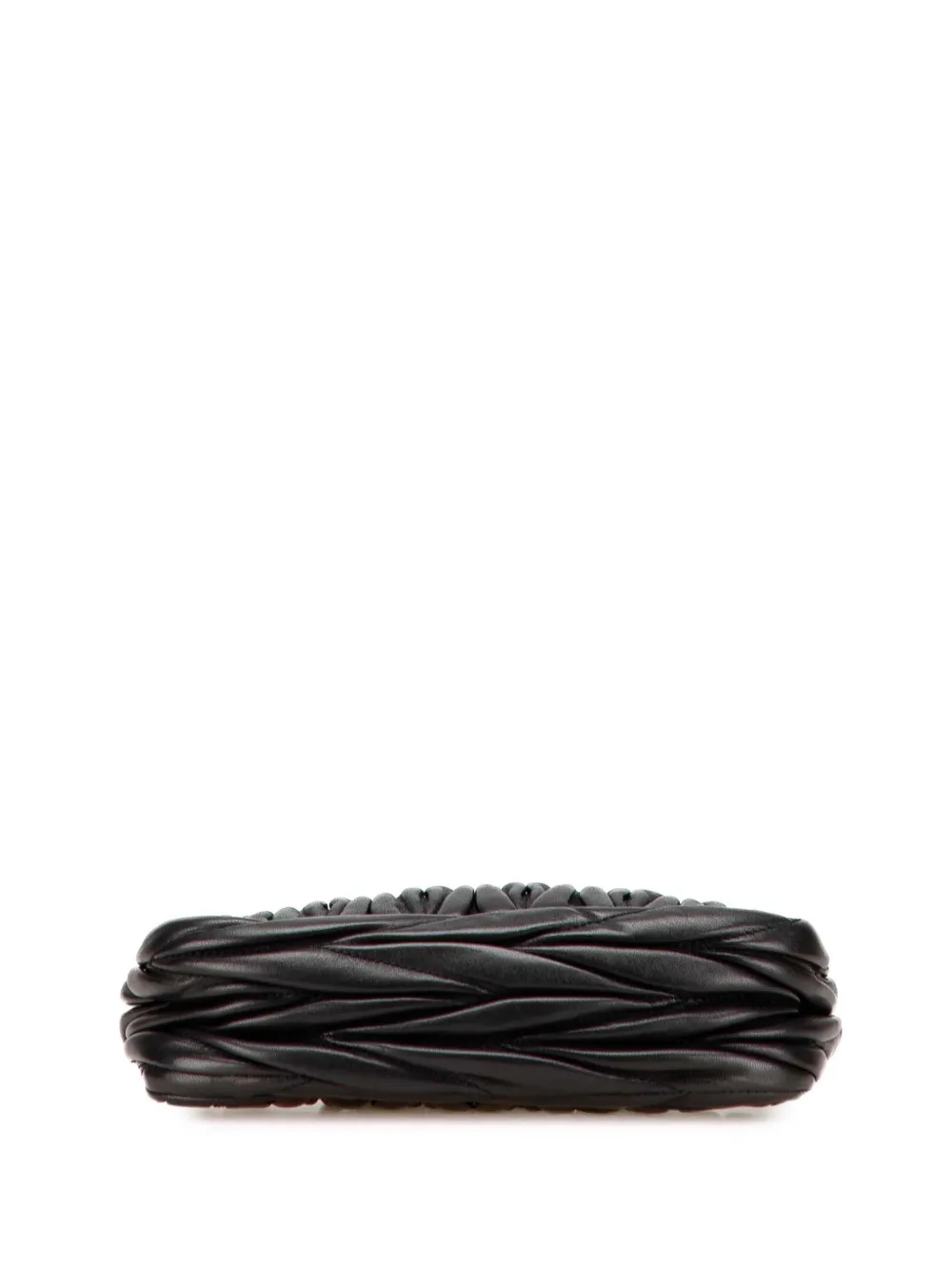Pre-owned Miu Miu 2010-2025 Matelasse Nappa Pouch In Black
