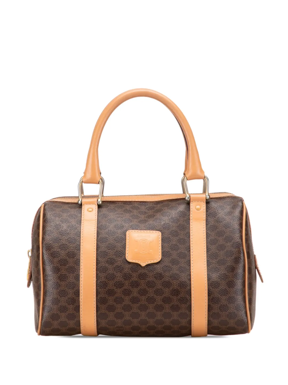 Celine Pre-Owned 2014 Macadam Coated Canvas boston bag | Brown | Image 1