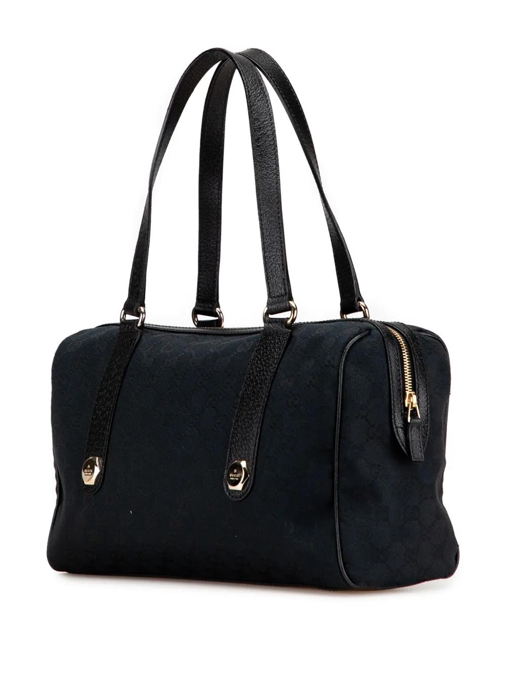Pre-owned Gucci 2000-2015 Gg Canvas Charmy Shoulder Bag In Black