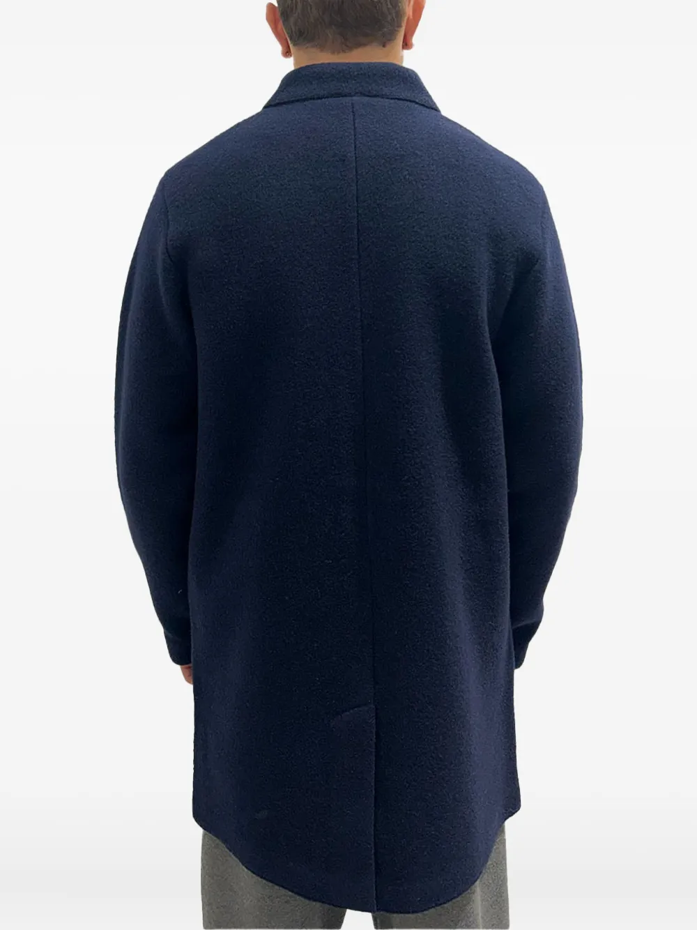 Rayne 1896 Buttoned Wool Coat In Blue