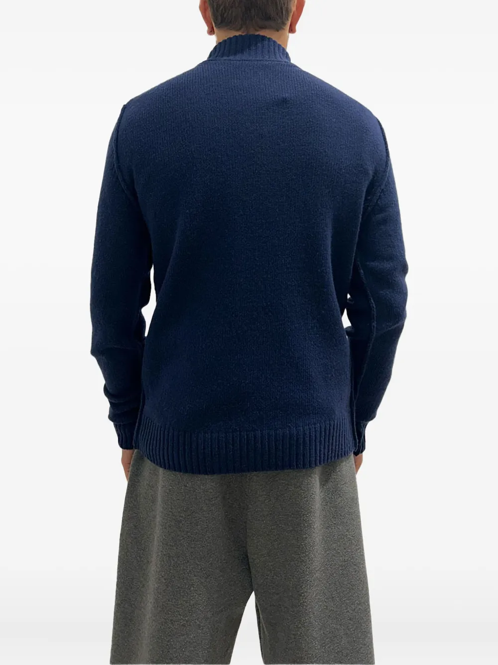 Rayne 1896 Zip-neck Sweater In Blue