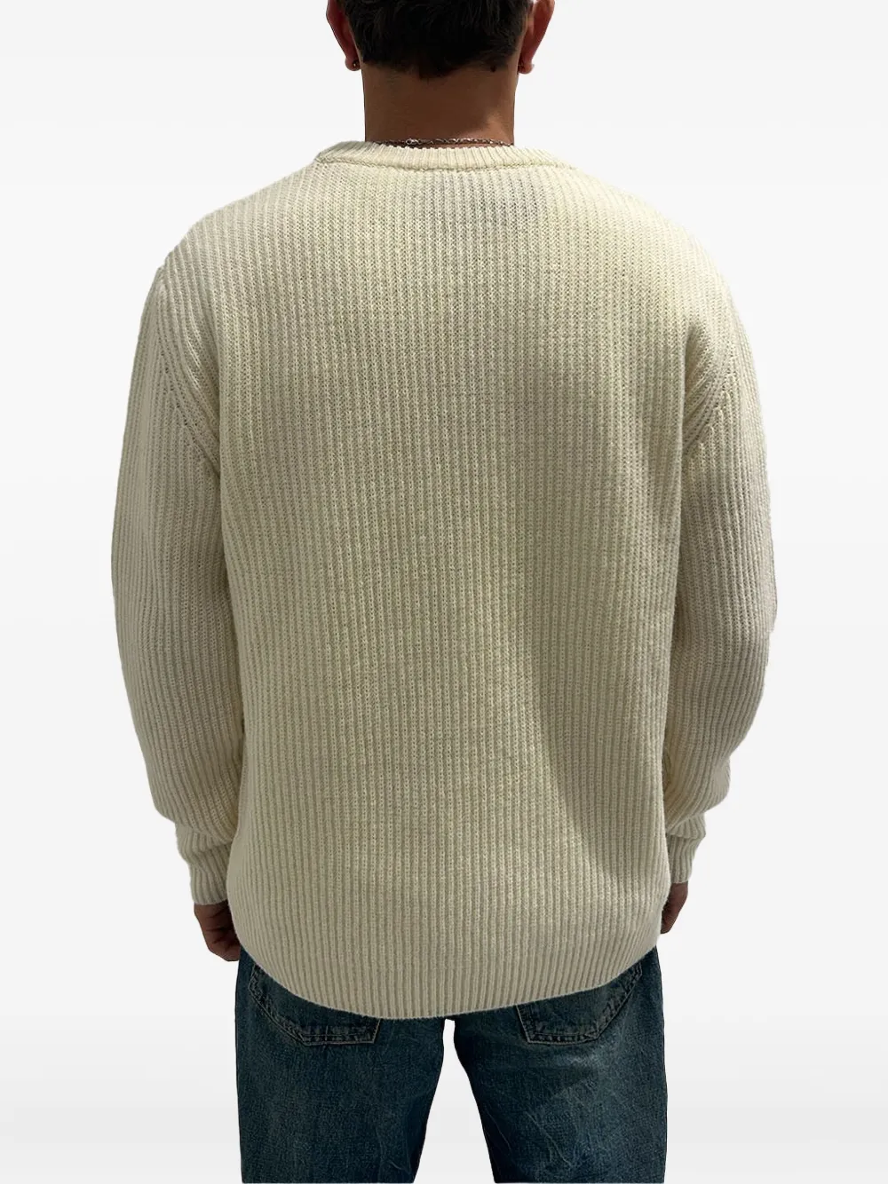 Rayne 1896 Round-neck Ribbed Sweater In Neutral