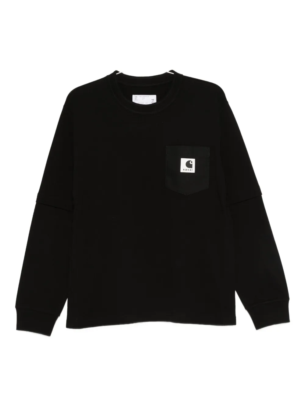 sacai ロゴ スウェットシャツ - ブラック sacai ロゴ スウェットシャツ - ブラック