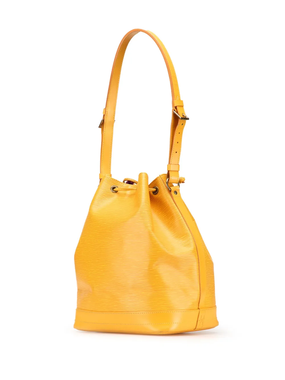Pre-owned Louis Vuitton 1996 Epi Noe Gm Bucket Bag In Yellow