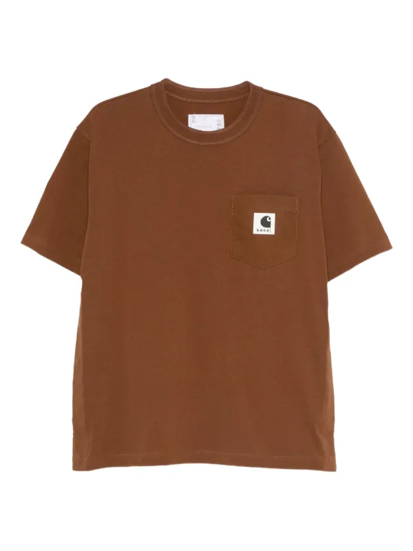 Sacai ロゴ Tシャツ | ブラウン | FARFETCH JP