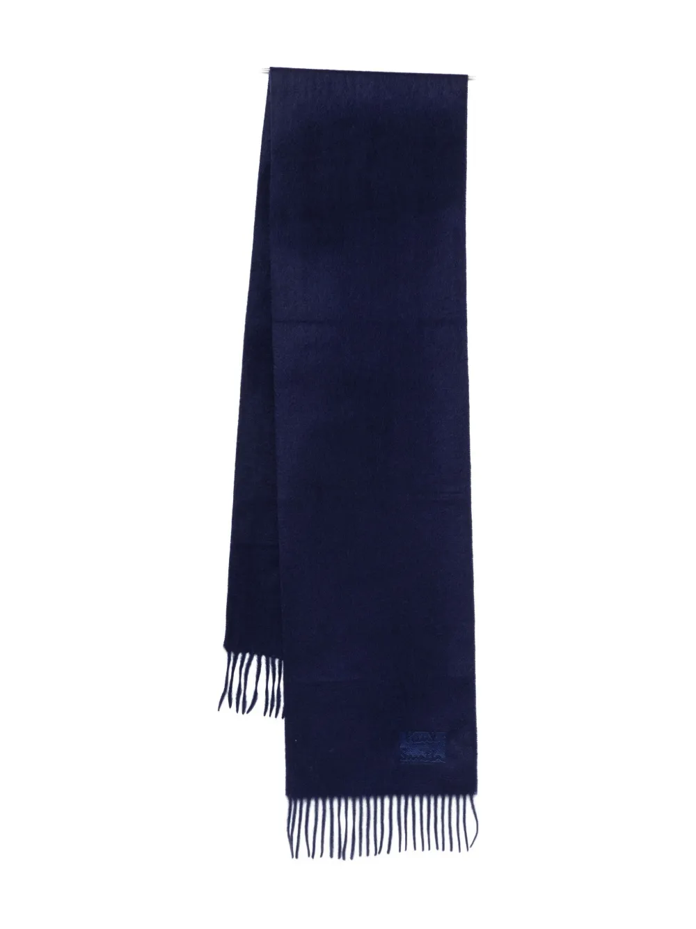 Paul Smith fringed-trim cashmere scarf - Blu