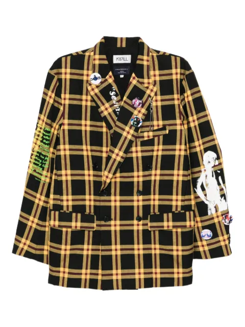 Kidill checked-print double breasted blazer