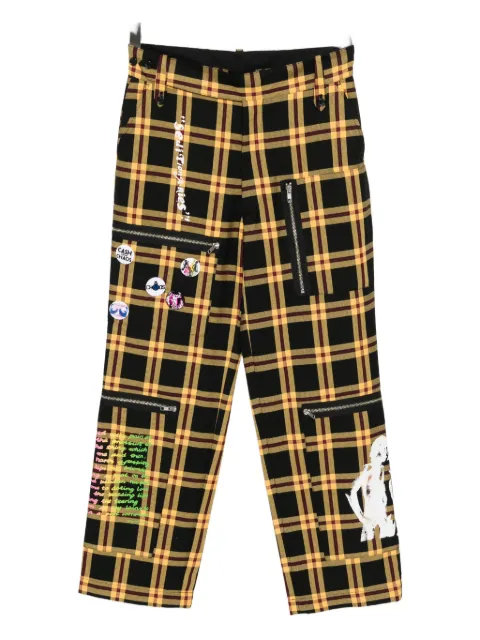 Kidill pantalon fuselé à carreaux